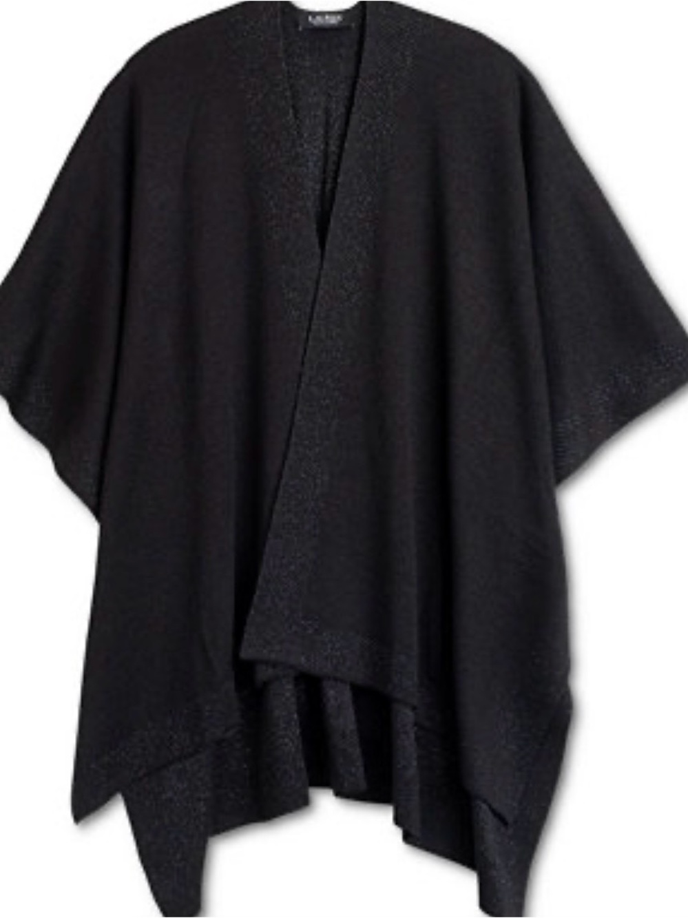Ralph Lauren Shine Border Ruana Shrug - Picture 2 of 12